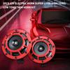 2Pcs 125mm 12V Electric Car Horn Super Loud High Tone/Low Tone Twin Horn Kit with Protective Grill