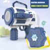 Electric Bubble Gun With Large Capacity Flashing Automatic Blower With Light Music Bubbles Maker For Kid Backpack Bubble Gun