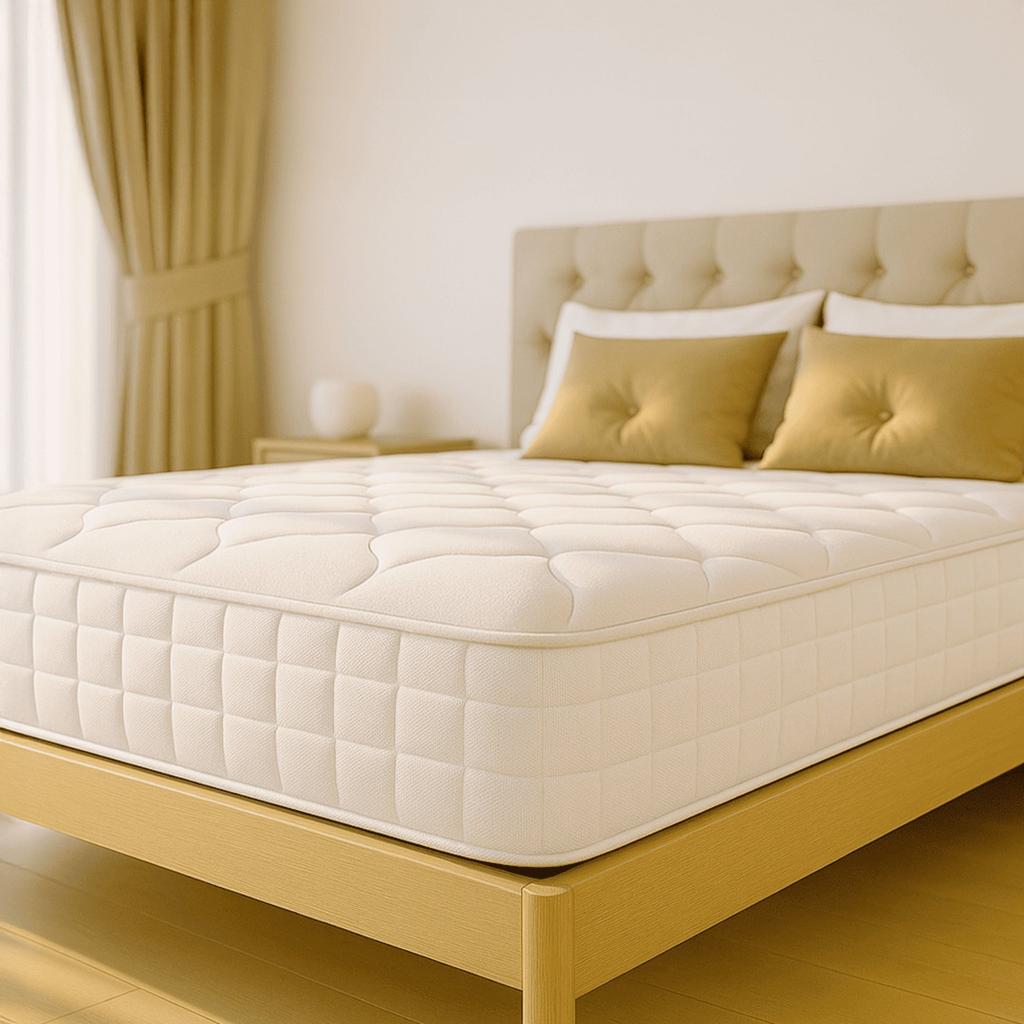 The White Stone Pocket Spring and Memory Foam Mattress | Height 25 Cm | Ergonomic, Fire Retardant, Hypoallergenic
