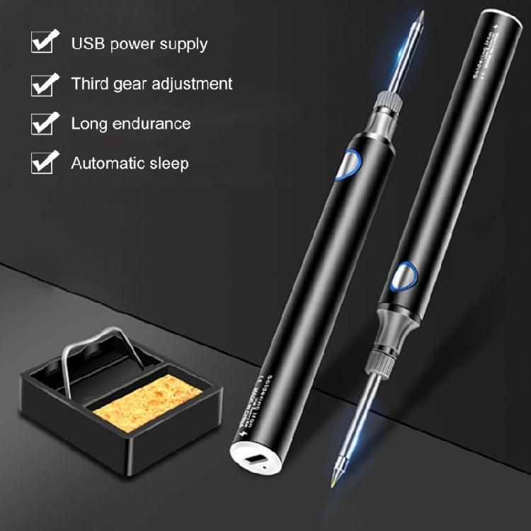 Portable Wireless Soldering Iron Rechargeable Battery Quick Heating Solution with LED Light Small Appliance Repair Tool
