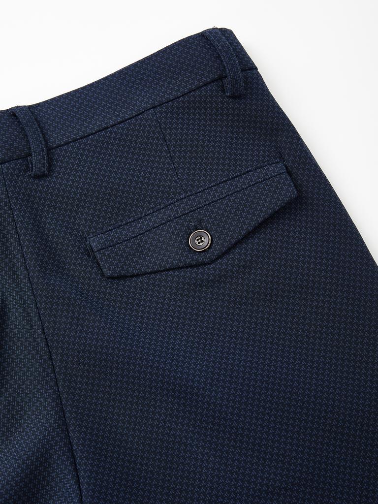 IKALOOK Spring/Autumn Patterned Suit Stretch Pants Cpt103