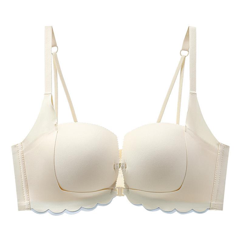Front Buckle Beautiful Back Underwear Women's Small Breasts Show Large Gathering Anti-sagging No Steel Ring Sexy Non-marking Pull Adjustment Bra Cover