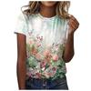 Women's Fashion Large Size Printed Hedging Loose Short Sleeve Tops