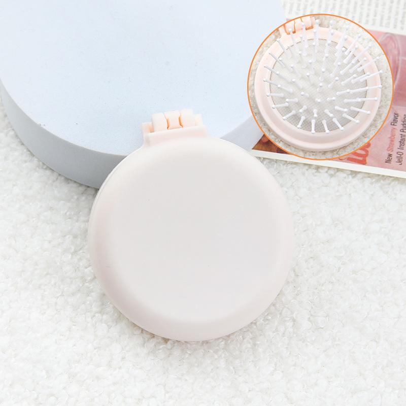 Portable UV Printed Round Mirror with Mini Air Cushion Comb - Cute Folding Massage Comb with Custom Picture Blank Mirror Only