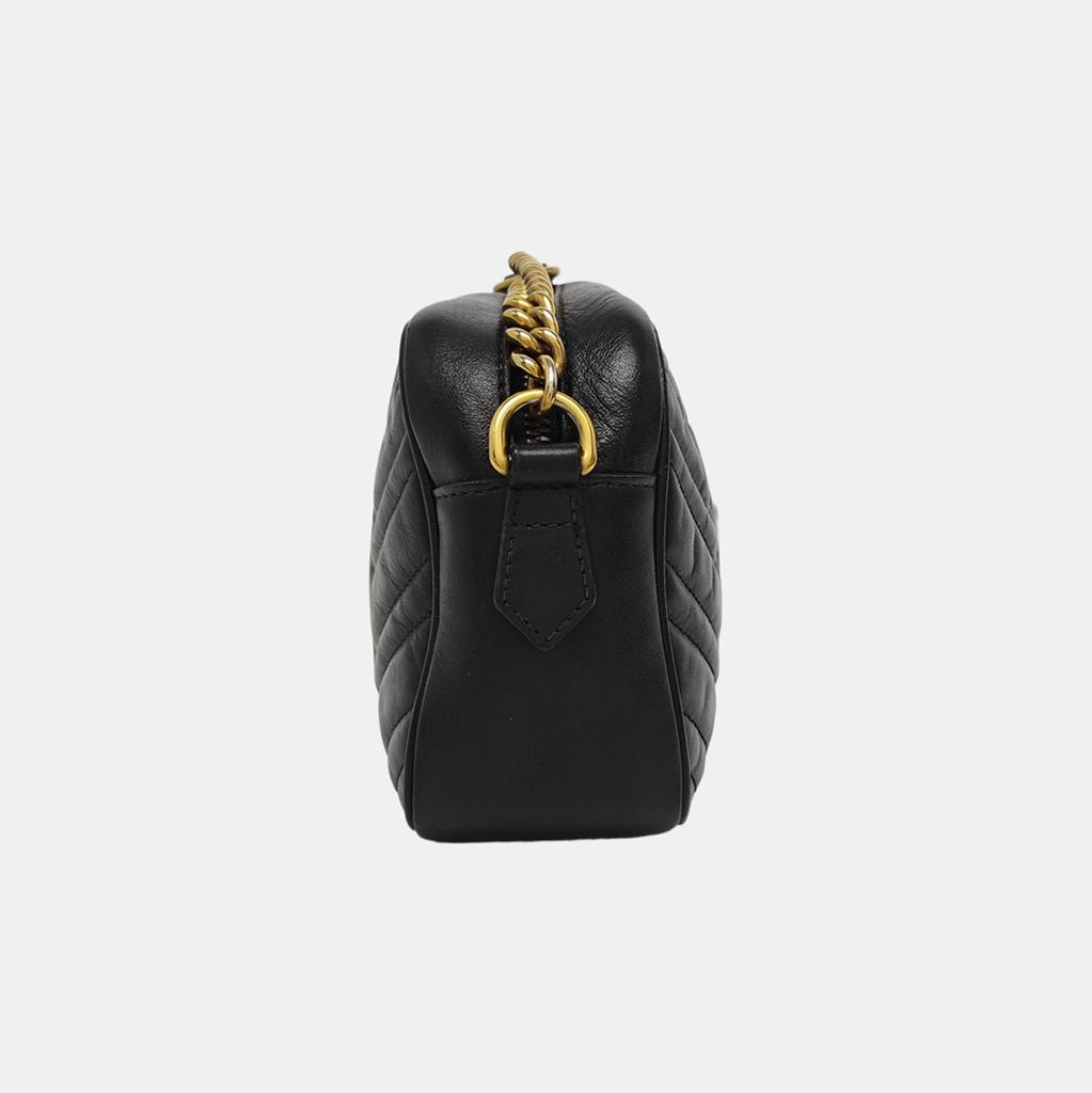 [Pre-Owned] Gucci GG Marmont Small Matelassé Shoulder Bag 'Black' - Good #H3A6KG