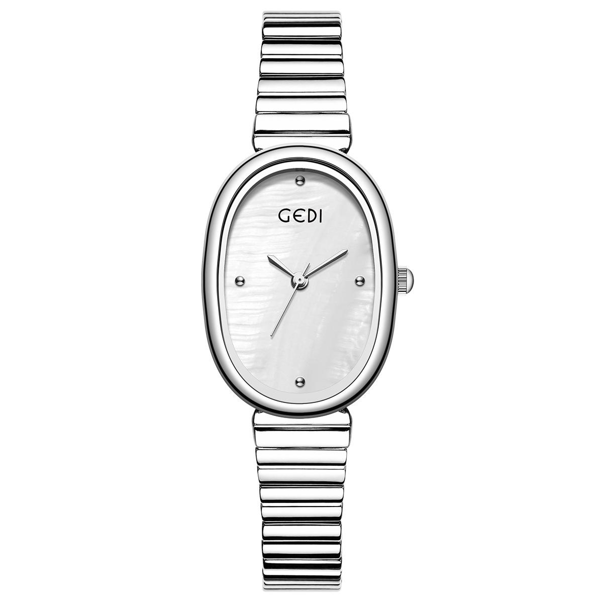 Watch Women S Oval Steel Belt Fashion Exquisite Premium Commuter Versatile Simple Temperament Women S Quartz Watch