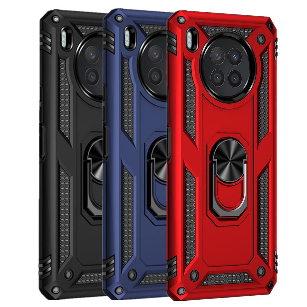 Honor 50 Lite Shockproof Armor Case for Honor 50 Lite PC   Silicone Ring Stand Phone Back Cover for Huawei Y7A Y9A Nova 8i Y60