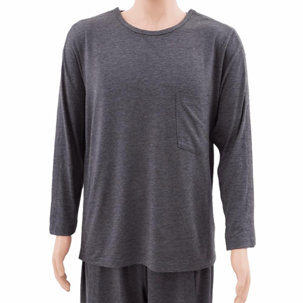 Convenient Bedridden Elderly Care Clothing Side Snap Button Tops Postoperative Recovery