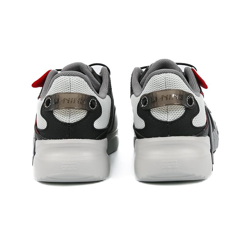 Li Ning Kids Fashion Sports Versatile Low-Top Casual Shoes Kids Sneaker Shadow-Gray Black Light-Gray YKCU266-3