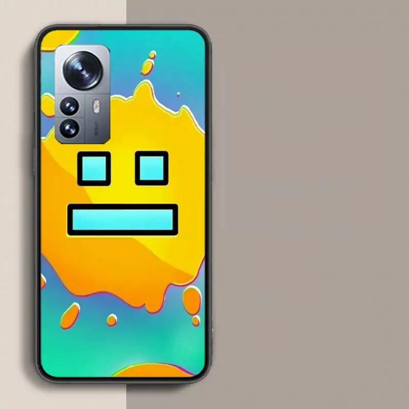 Geometry Dash Phone Case For Xiaomi Poco X3 NFC X4 GT M3 M4 M5 M5S X7 X6 X5 F6 Pro F5 F4 Mi F3 F2 Cover TPU Capa Coque Clear Pat