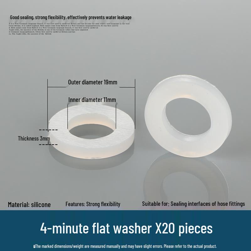 Silicone Rubber Gasket for Water Heater Inlet Pipe: Flat Washer & Corrugated Pad