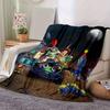 1pc Cartoon Space Adventure Blanket, Seasonal Universal, Home Decoration, Throw Blanket, Soft Flannel Throw Blanket, Versatile & Cozy for Be