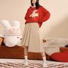 Fila CNY X Buer Rabbit Sweatshirts Unisex Red Crew Neck Moderate Regular F11U319202F-RD