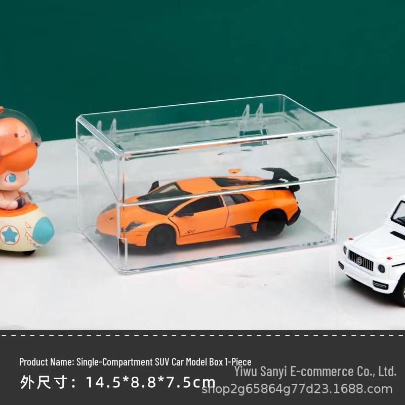 Transparent 1:24 Toy Car Display & Storage Box (Stackable)