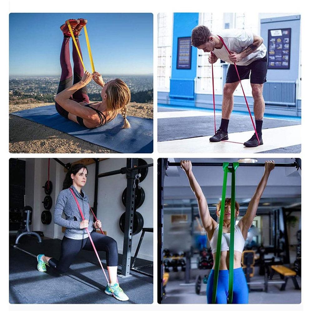 Tough Latex Resistance Band Elastic Exercise Strength Pull-Ups Auxiliary Band Pilates Gym Fitness Equipment Strengthening Train