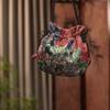 Silk Fragrant Cloud Yarn Drawstring Phone Bag Coin Purse Retro Embroidery New Chinese Style Portable Hanfu Accessories