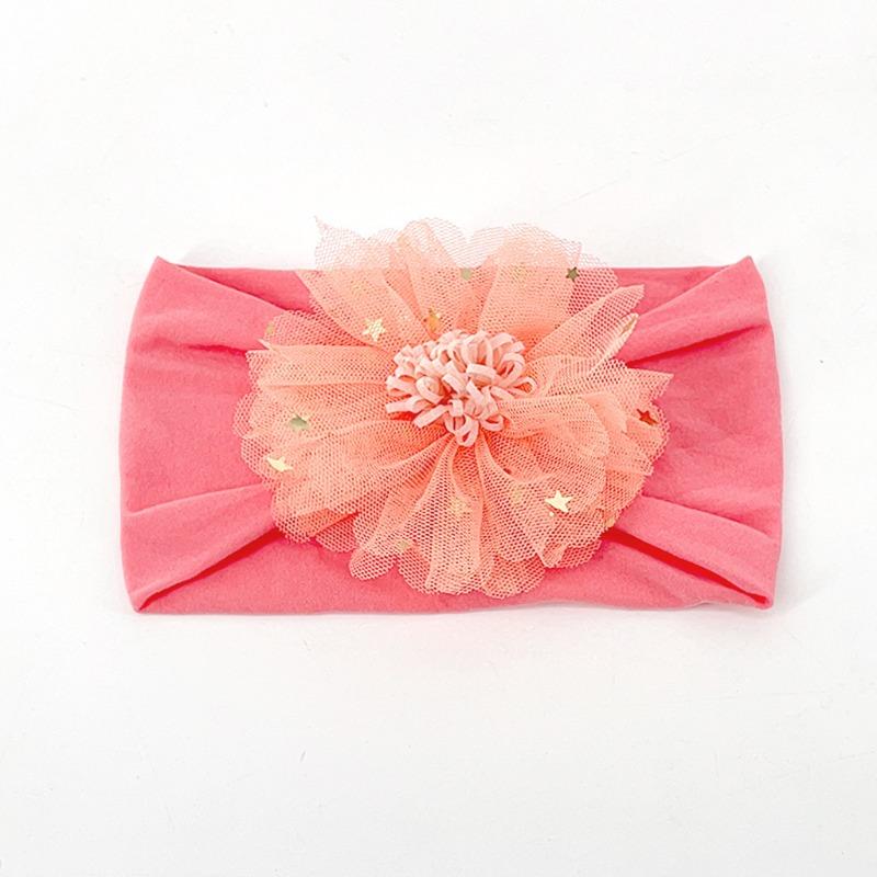 New mesh star flower headband, baby nylon headscarf headgear Babyhead
