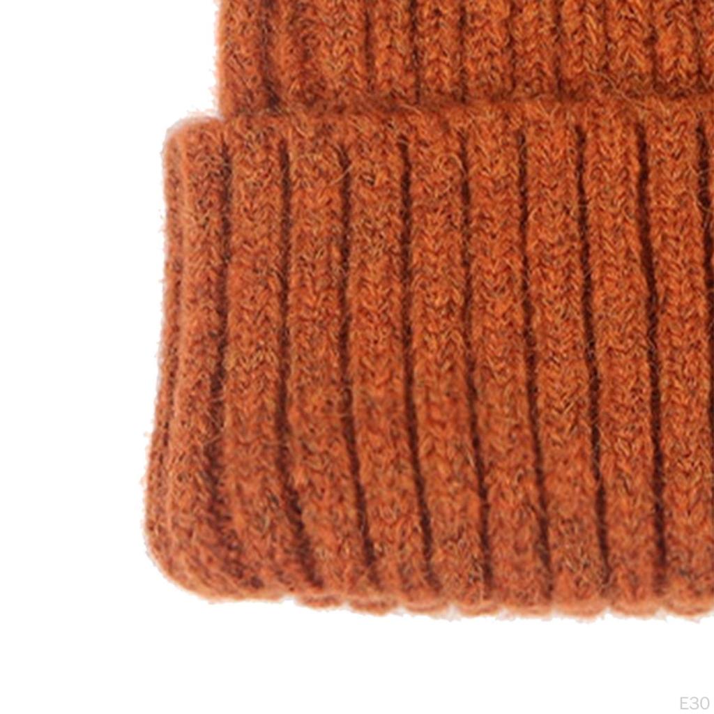 Knitted Winter Hat Beanie Soft Roll Up Edge Hats for Casual and Formal Occassion, a Size