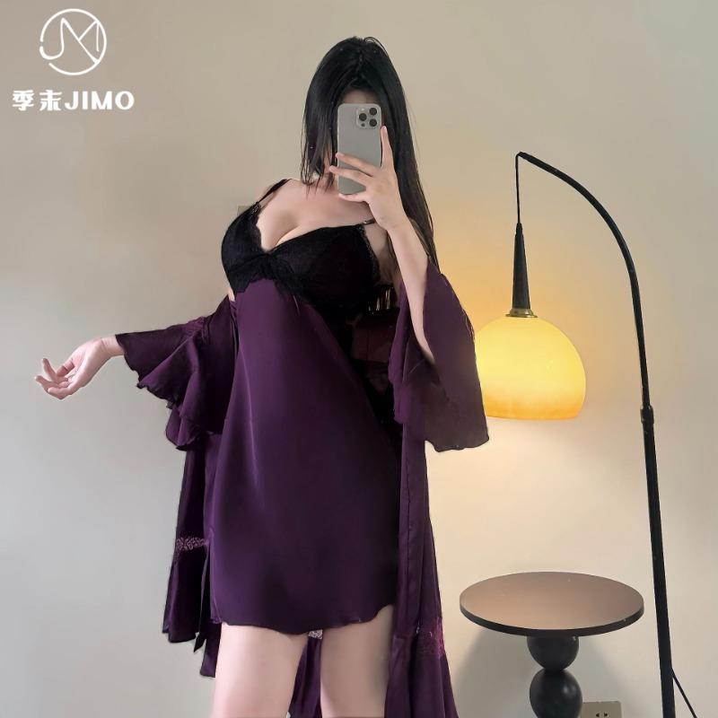 Sexy Underwear, Sexy Contrasting Lace, Premium Sense with Chest Pad, Suspender, Empty Backless 3063