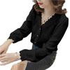 2026 Spring & Autumn White Lace Patchwork Women's Fashion Shirt - Versatile Design