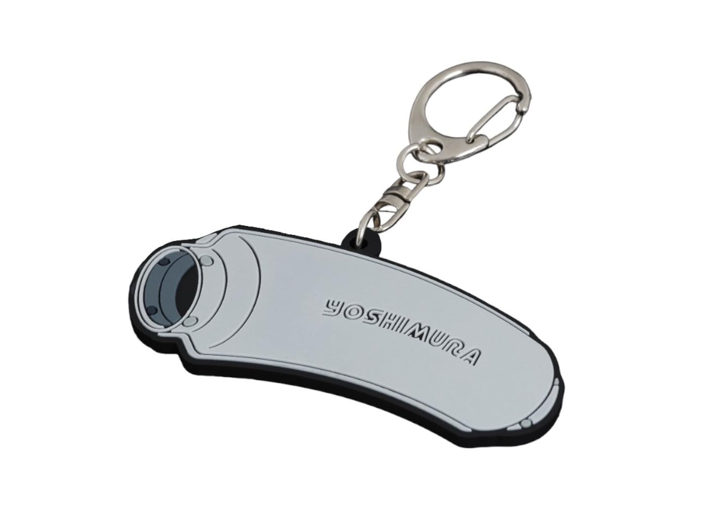 

Yoshimura 903-224-5700 Silencer-Shaped Rubber Key Chain (B-77 Cyclone) Free Size серебряный