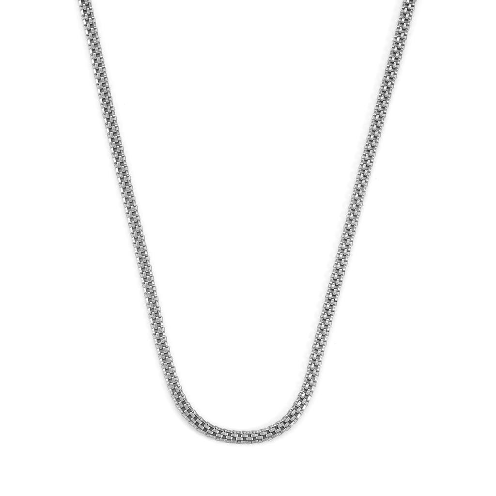 Skagen Men's TOV Mesh Silver-Tone Stainless Steel Chain Necklace, SKJM0234040
