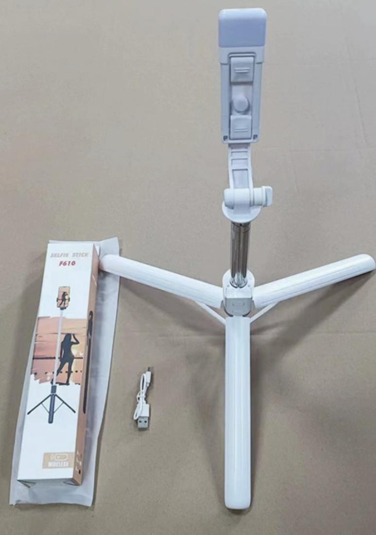 Wireless Mini Tripod Stand Phone Stand Selfie Stick Camera Fill Light Remote Control Telescopic Design Portable Handheld Travel F610