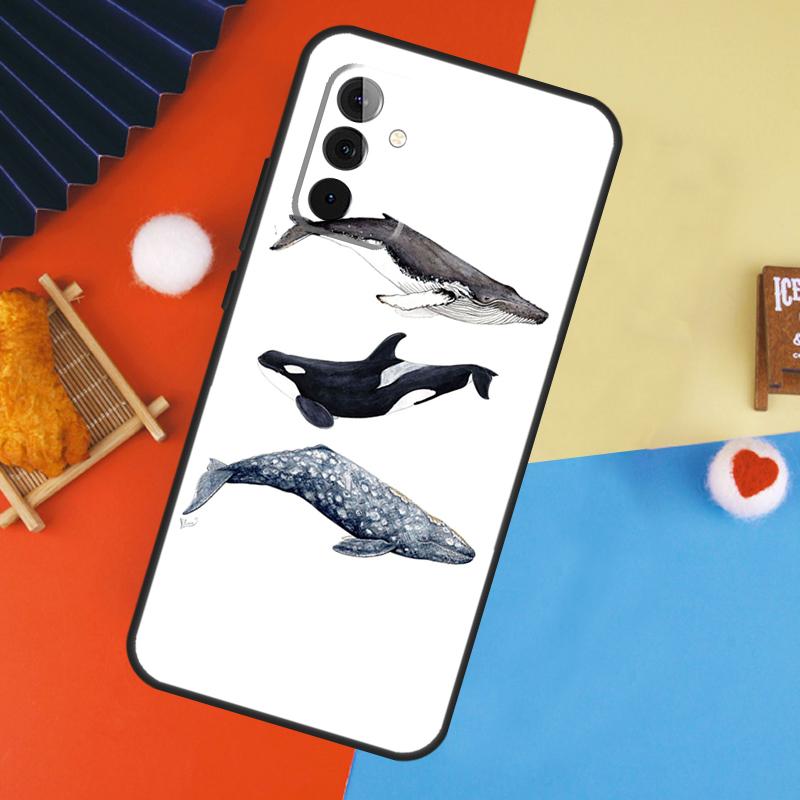 Shark and Killer Whale Case For Samsung Galaxy A53 A33 A13 A54 A34 A14 A56 A36 A16 A06 A12 A32 A52 A35 A17 A15 A55