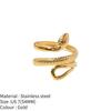 Unisex Stainless Steel Retro Snake Ring - Non-fading, Niche Design