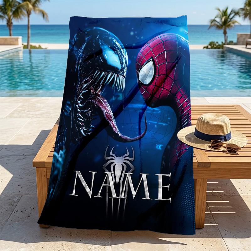 Custom Name Carnage Stylish Digital Printing Beach Towel Quick‑Drying Absorbent Blanket for Beach Pool Gym Travel