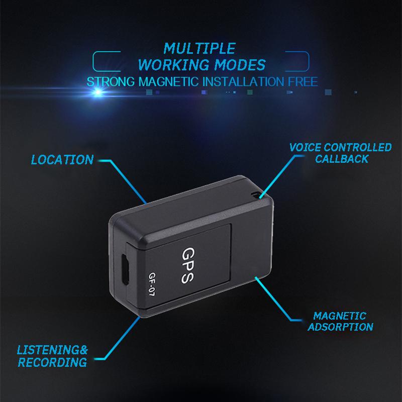 CarTracker Real Time Tracking Anti Theft Anti Locator Mini Magnetic GF-07 GPS  Auto Strong Magnetic Mount SIM Message Positioner