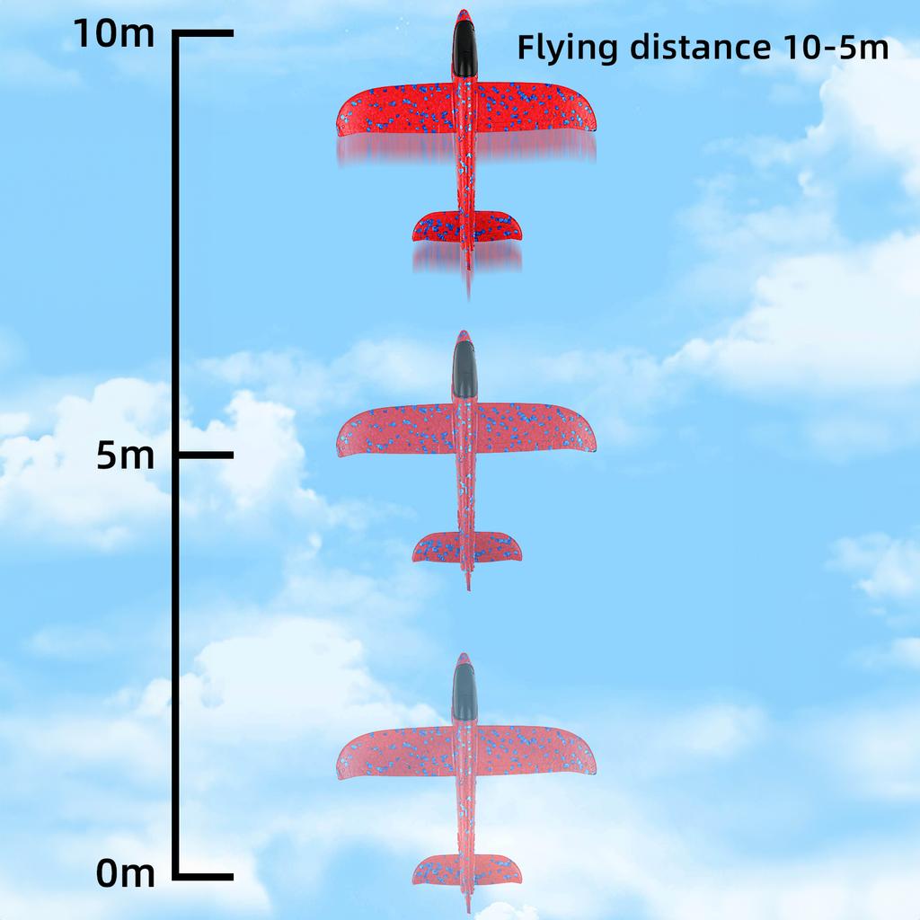 Children'S Outdoor Ejection Foam Aircraft Flying Hand Throwing Glider Gun One Button Flying Toy