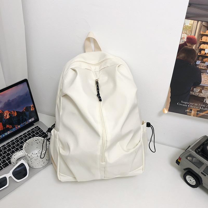 

2025 новый парный рюкзак большой вместимости простой для отдыха дорожный рюкзак для студентов колледжа для мужчин и женщин белый