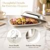 Silver Finish Covered Serving Dish European Style Candy Bowl Stylish Fruit Dish  For Candies