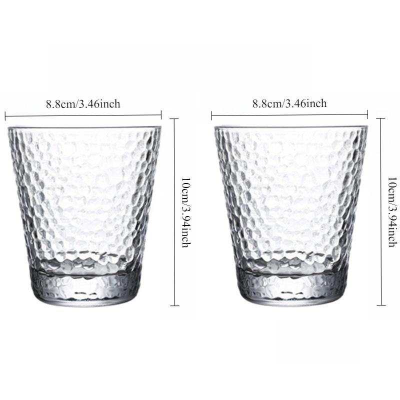 

2pcs Creative Nordic Water Cups Transparent Beverage Cups Stackable Household Heat-resistant Tea Cups Suitable for Gift Giving 2pcs