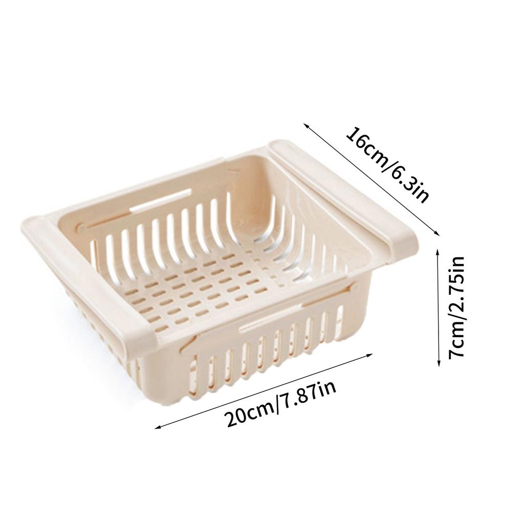 Ausziehbarer Kühlschrank-Aufbewahrungsbox-Halter, Lebensmittel-Organizer, Schubladenregal