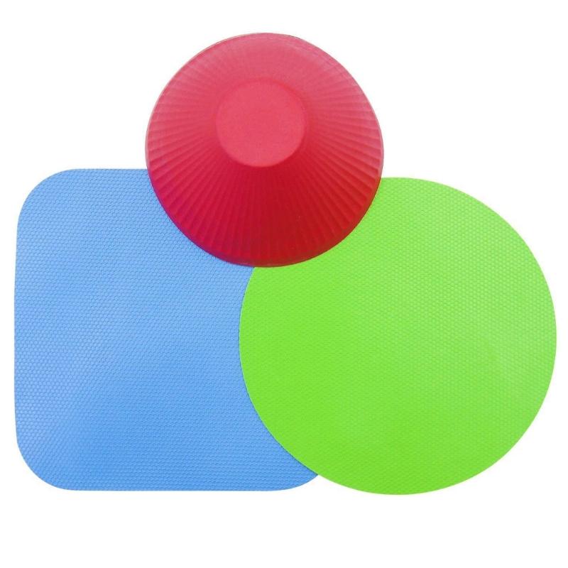 Set of 3 Jar Gripper Pads Jar Opener Pad Multifunctional Heat Insulation Pads Rubber Material for Elderly Children Women