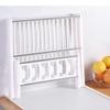 Double Layer Folding Dish Rack with Cutlery Storage - No Installation Needed