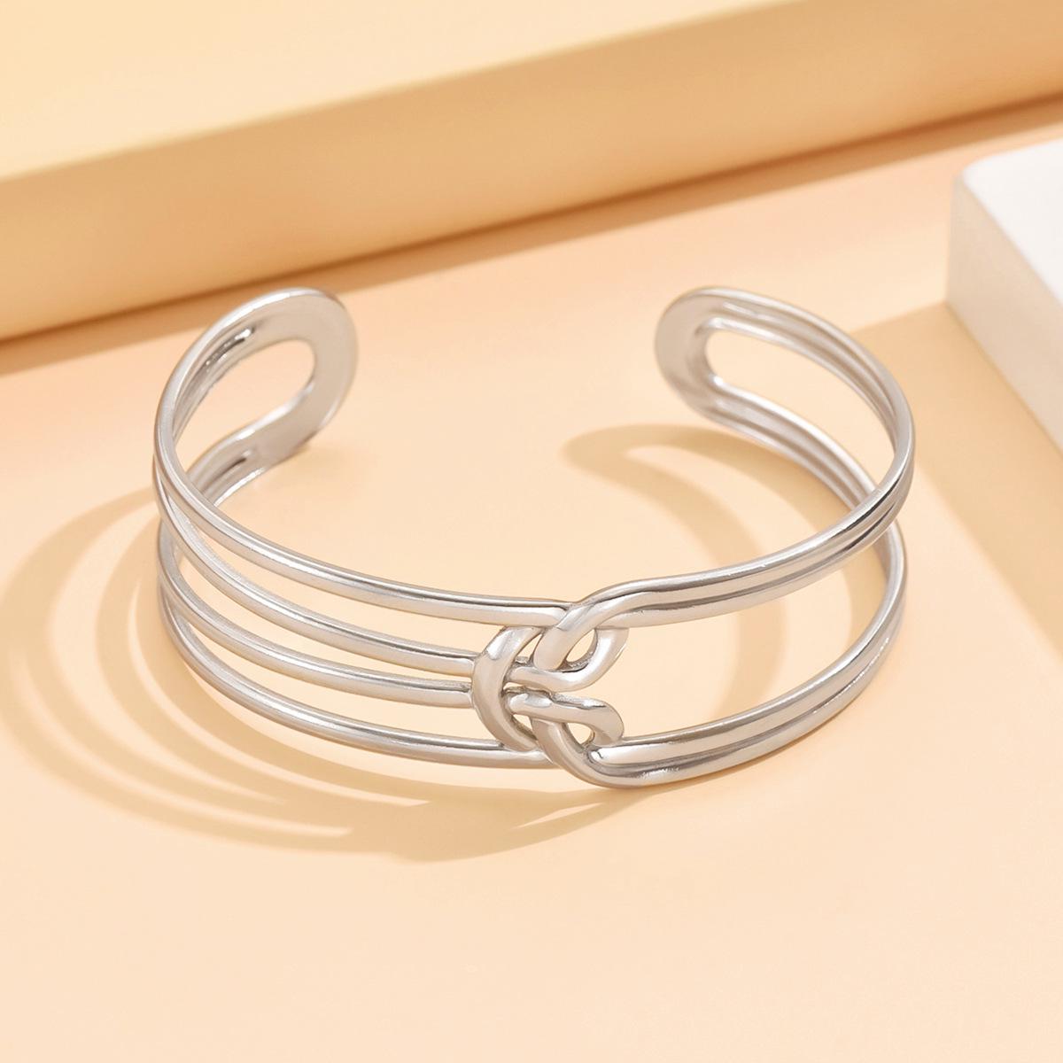 Fashion Titanium Steel Geometric Open Cuff Bracelet