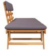Patio Chairs 2 In 1 Garden Daybed With Cushion 190 Cm Solid Acacia Wood