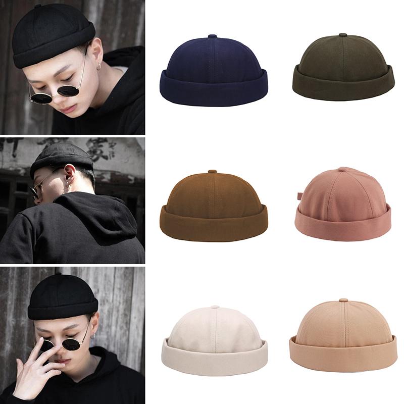 1Pc Docker Adjustable Hip Hop Brimless Cap Casual Skullcap Hat Unisex Sailor Cotton