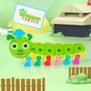 Colorful Caterpillar Puzzle Develops Observation, Cognitive Skills Hand Eye Coordination ,Educational Wooden Toy with Color Matching, Sorting Pieces