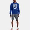 Under Armour Rival Letter Logo Print Training Crew Sweatshirt Men Sweatshirt Tech-Blue 1361561-432
