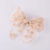 1 Piece Solid Color Elegant Ponytail Decoration Kids Flower Embroidery Lace Bow Hair Clips Hair Accessoreis For Girls