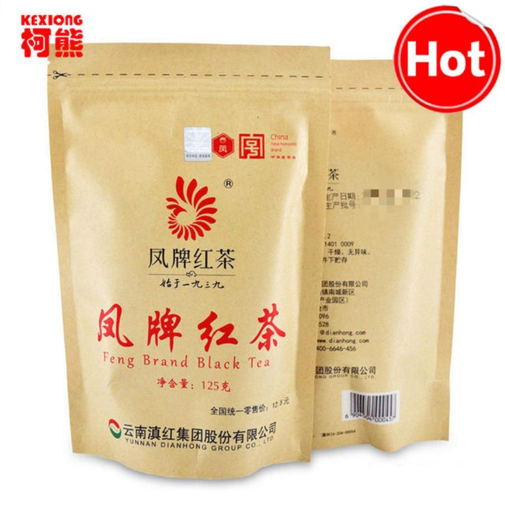 Yunnan Black Tea Dianhong Loose Leaf 125g Premium Feng Tea Brand Rich Flavor Strong Aroma