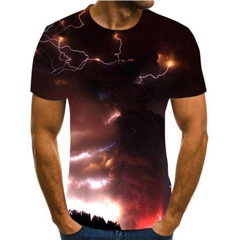 

3D Футболка с круглым вырезом и коротким рукавом Молния 3D футболка с круглым вырезом и коротким рукавом SD-37 5XL