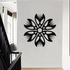 Tribal Flower Metal Wall Art Exotic Rust Resistant Iron Decor for Bedroom Garden Fence New Year Easter Gift Unique Cultural Farmhouse Hanging Ornament
