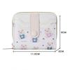 Cute PU Leather Short Wallet Cute Bear Design Multiple Card Slots Zippered Coin Pocket Snap Button Card Holder Girls