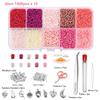 14000 Stück Tschechische Glas-Samenperlen Gürtel Box-Set Charm Perlen für DIY Ohrring Armband Halskette Schmuckherstellung Zubehör Kits