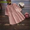 Women's Fashion Casual Solid Color Print Short Sleeve O-Neck Blouses & Shirts
